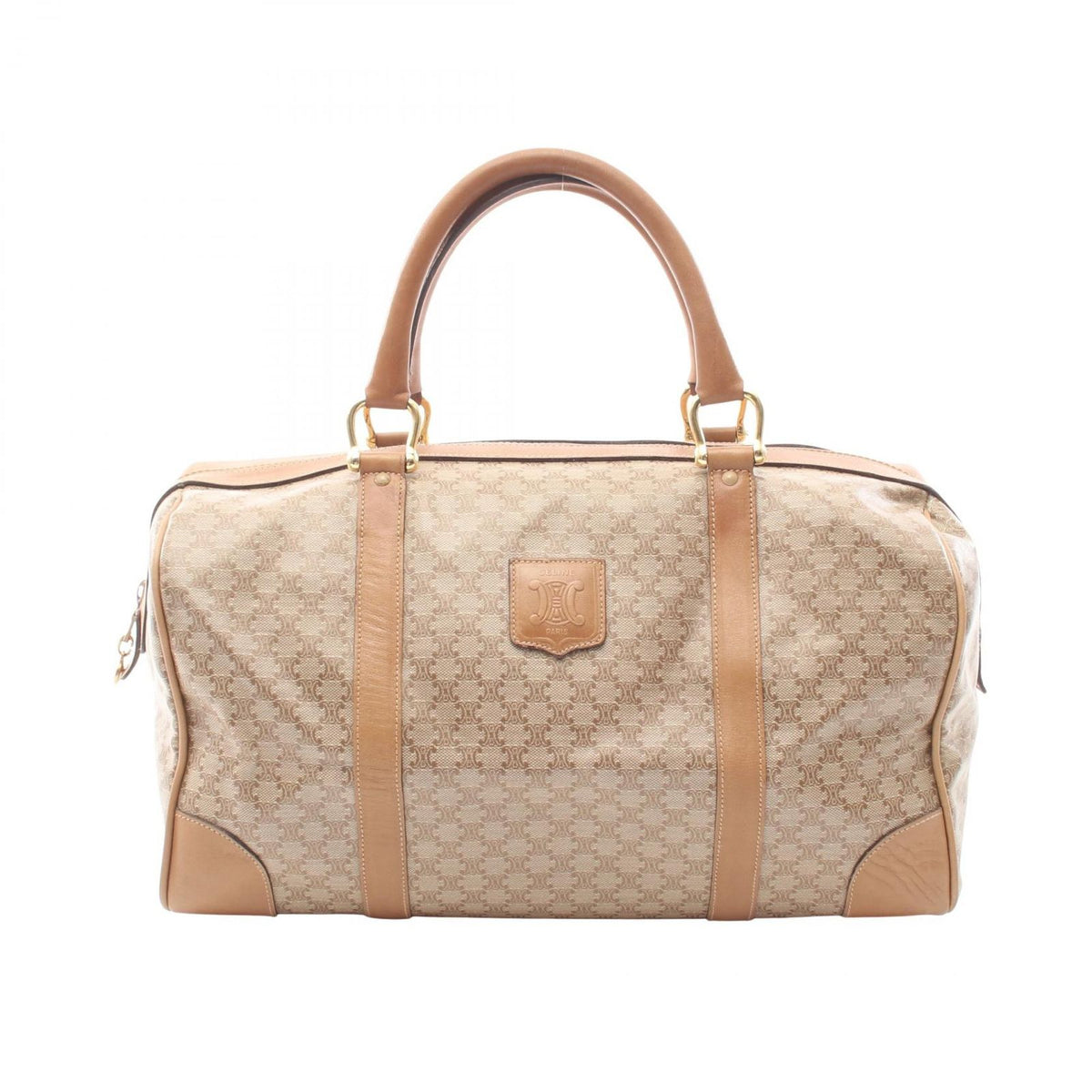 Celine Beige Mini Boston Bag Macadam