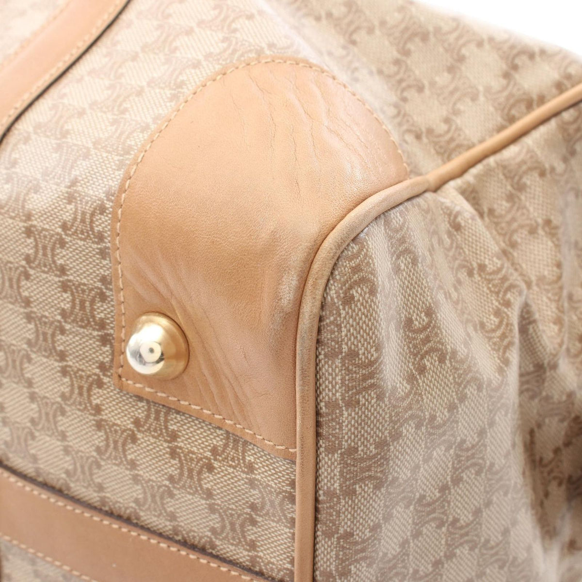 Celine Beige Mini Boston Bag Macadam — view 7