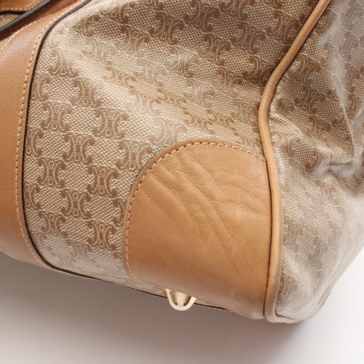 Celine Beige Mini Boston Bag Macadam — view 8