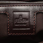 Fendi Tote Zucca Brown Black Canvas Leather Handbag — view 4