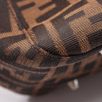 Fendi Tote Zucca Brown Black Canvas Leather Handbag — view 5