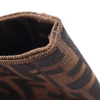 Fendi Tote Zucca Brown Black Canvas Leather Handbag — view 7