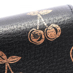 Gucci Bifold Wallet Petit Marmont GG Fruit Pattern Black Pink Gold Leather — view 6