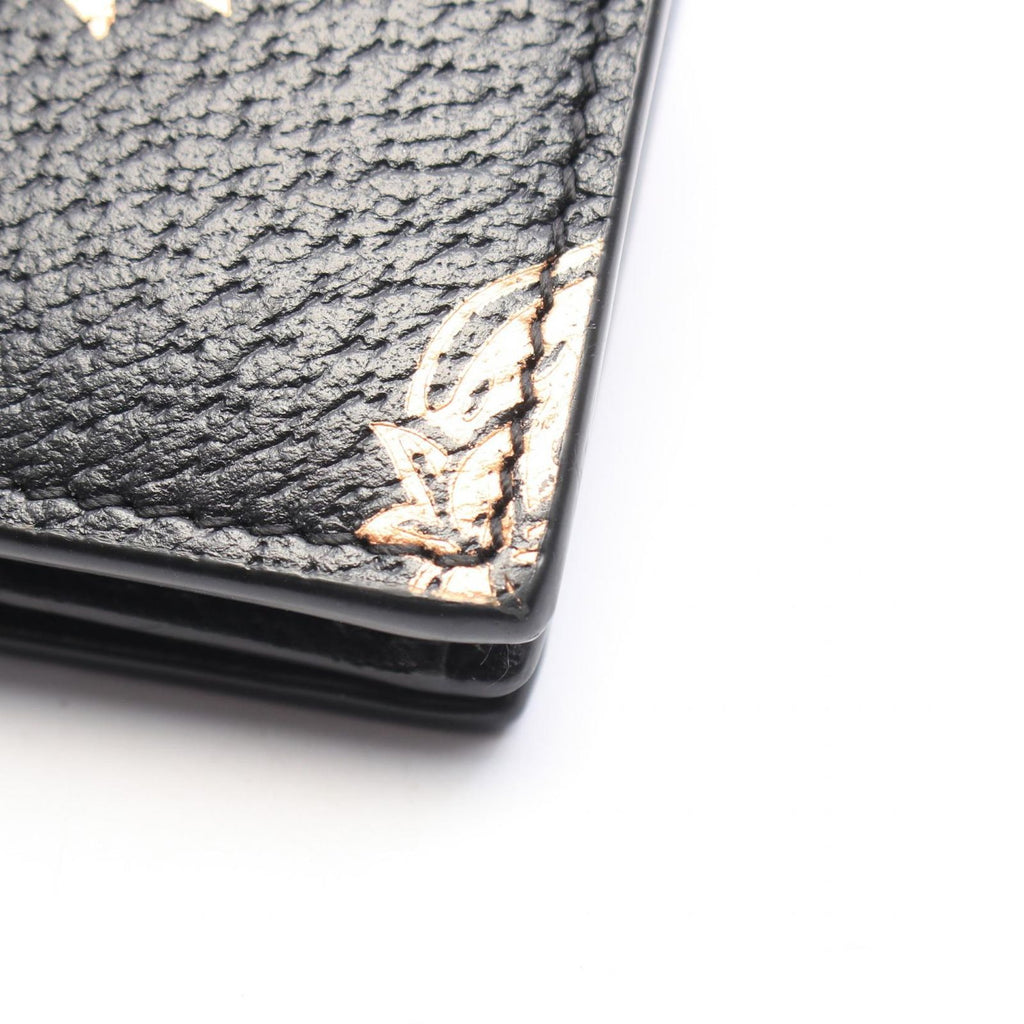 Gucci Bifold Wallet Petit Marmont GG Fruit Pattern Black Pink Gold Leather — view 7