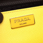 Prada Tote Saffiano Lux 2-Way Yellow Leather Galleria — view 4