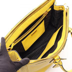 Prada Tote Saffiano Lux 2-Way Yellow Leather Galleria — view 3