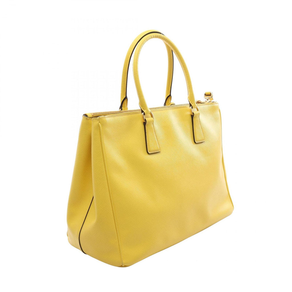 Prada Tote Saffiano Lux 2-Way Yellow Leather Galleria — view 2