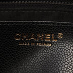 Chanel Shoulder Bag Quilted Flap Black Caviar Leather Chain — view 4