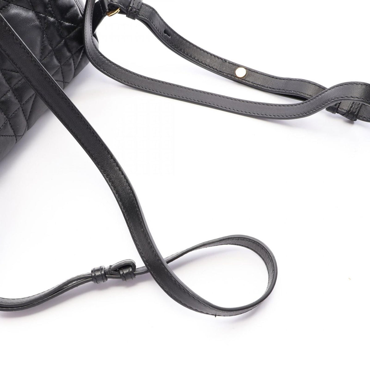 Dior Backpack Caro Small Macro Cannage Black Leather — view 6