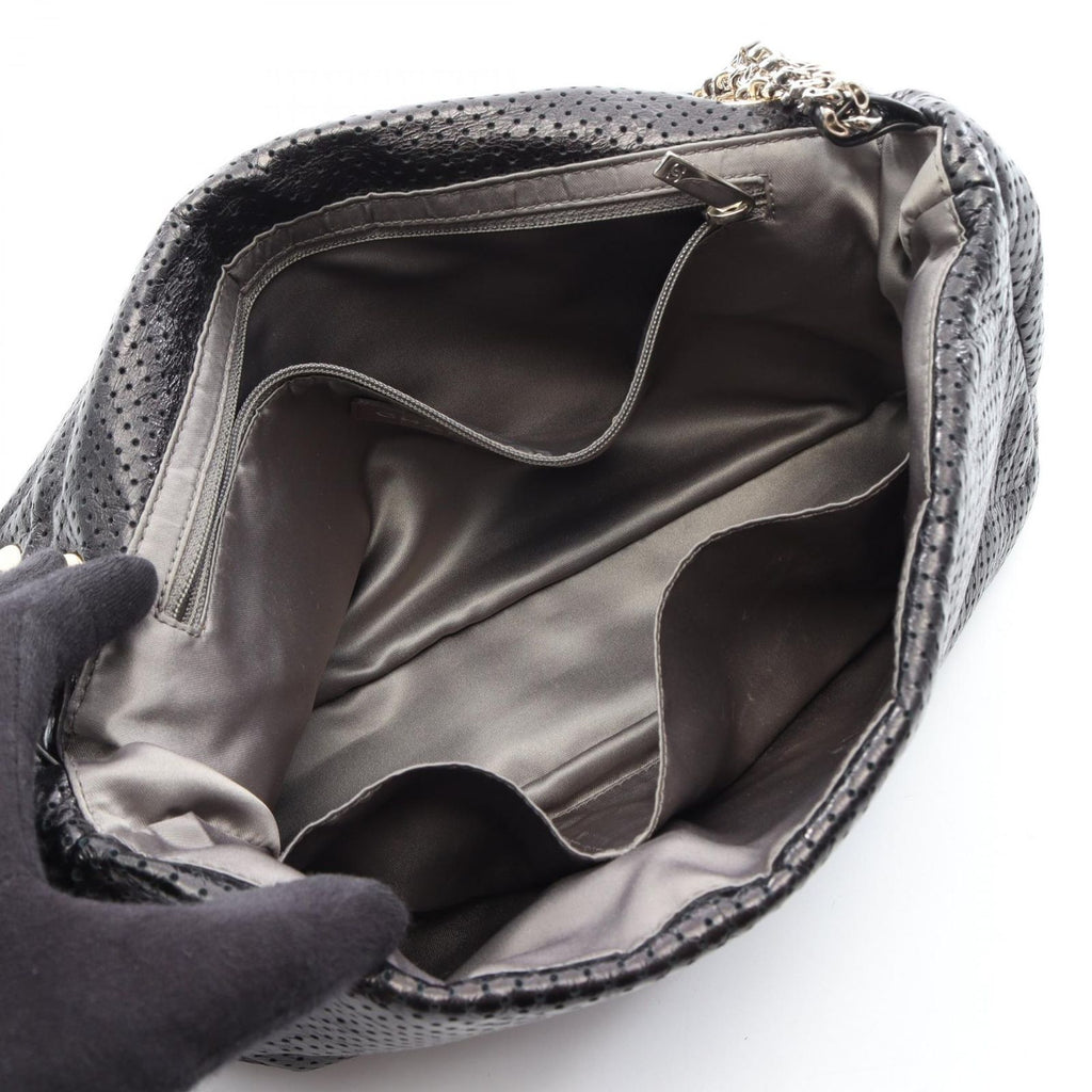 Chanel Shoulder Bag 2.55 Perforated Combination Black Leather Chain — view 3