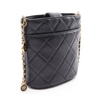 Chanel Shoulder Bag Quilted Black Lambskin Chain — view 2