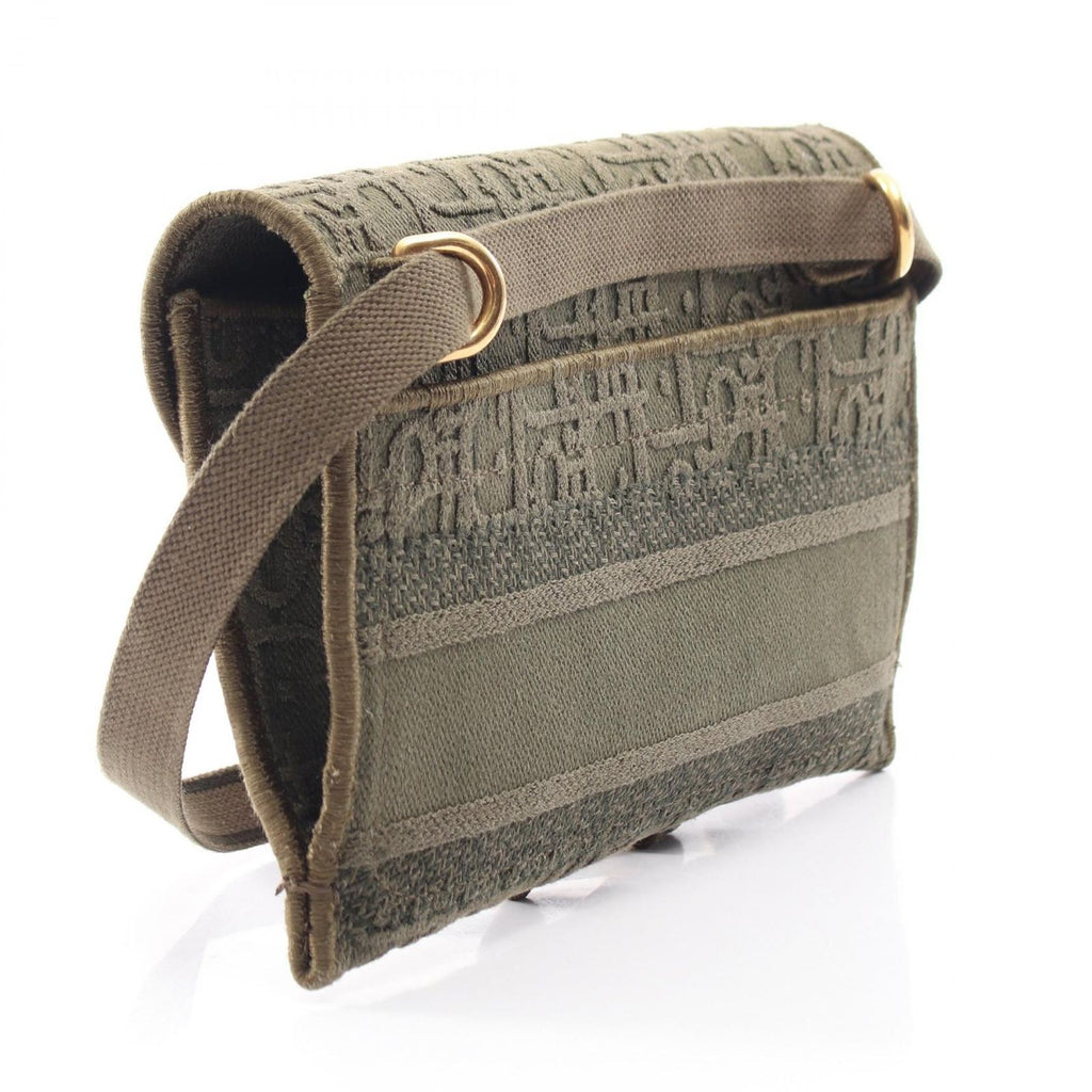 Dior Waist Bag Oblique Saddle Slim Pouch Khaki Leather — view 2