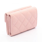 Chanel Trifold Wallet Classic Small Flap Quilted Light Pink Caviar Leather — view 2