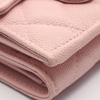 Chanel Trifold Wallet Classic Small Flap Quilted Light Pink Caviar Leather — view 8
