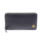 Gucci Round Wallet GG Marmont Black Leather