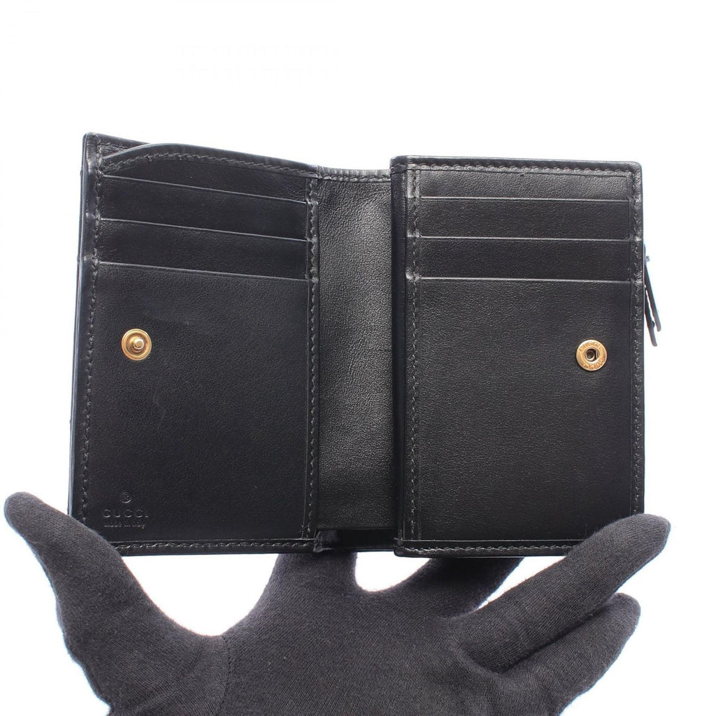 Gucci Bifold Wallet GG Marmont Black Leather Double — view 3