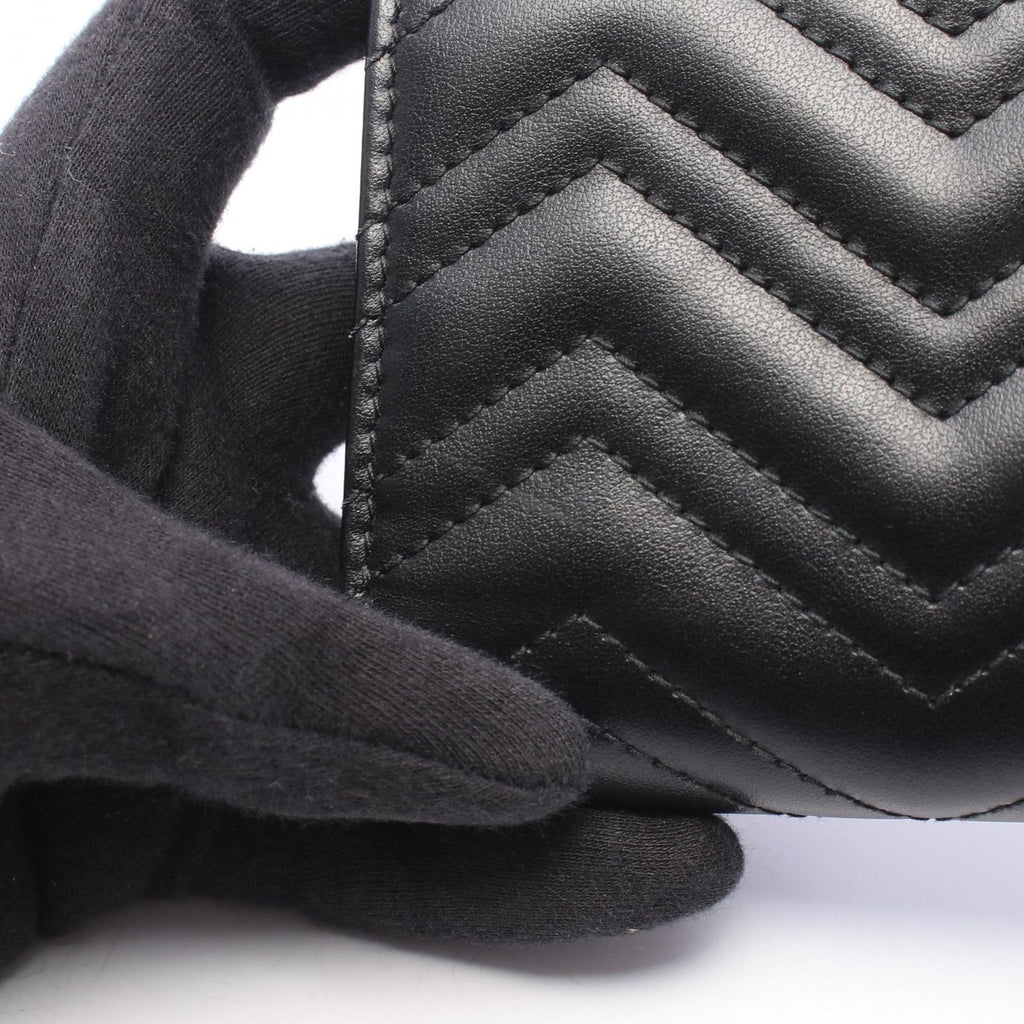 Gucci Bifold Wallet GG Marmont Black Leather Double — view 6