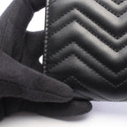 Gucci Bifold Wallet GG Marmont Black Leather Double — view 6