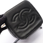 Chanel Shoulder Bag Quilted Vanity 2-Way Black Lambskin Small Chain — view 6