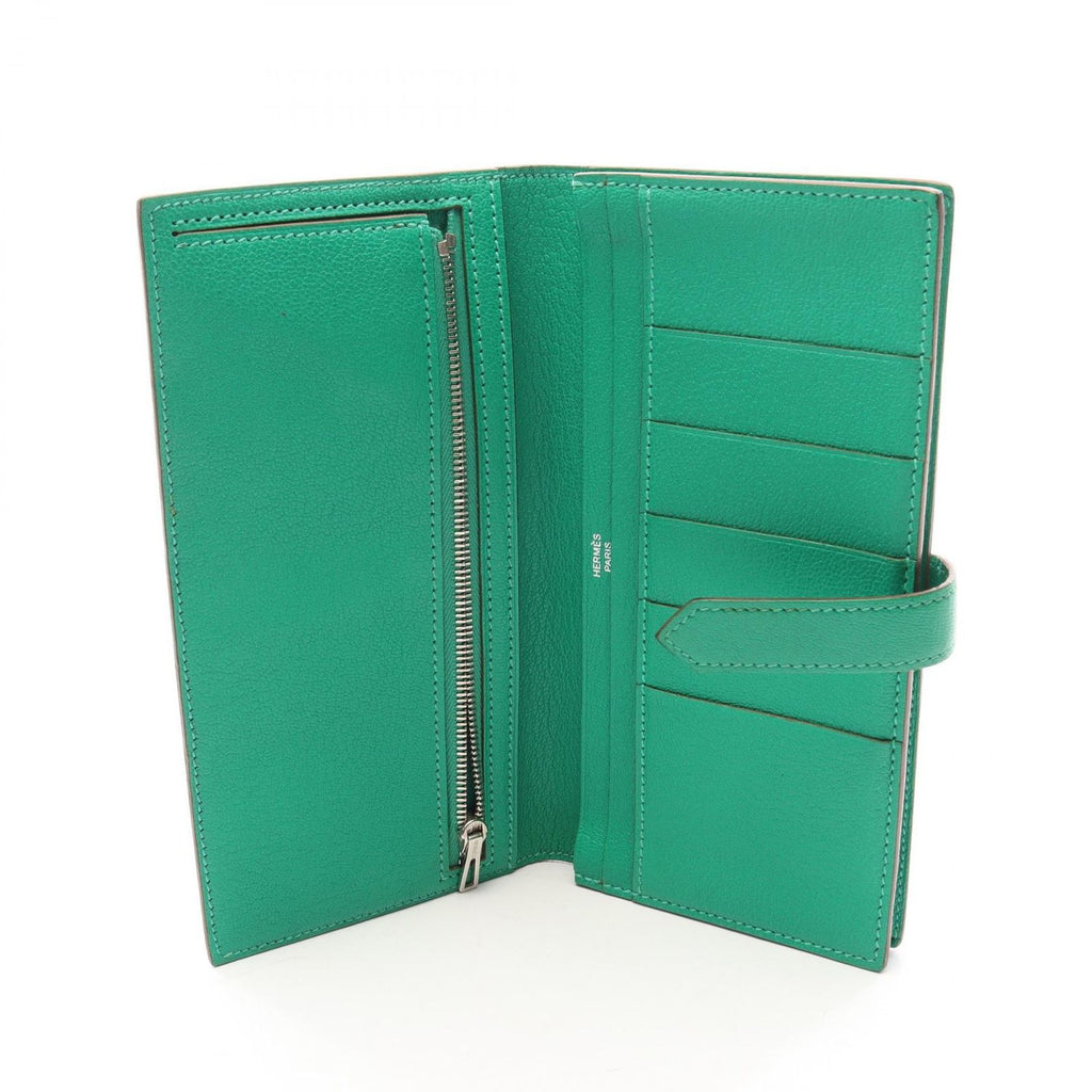 Hermes Bifold Wallet Bearn Soufflet Mint Leather — view 3