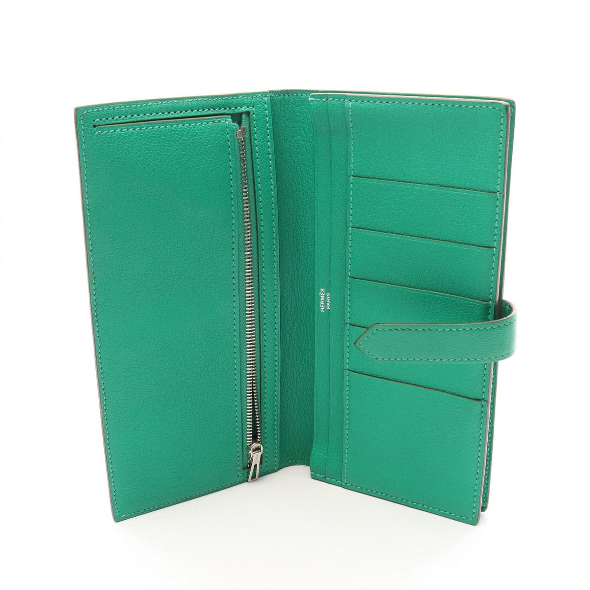 Hermes Bifold Wallet Bearn Soufflet Mint Leather — view 3