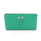 Hermes Bifold Wallet Bearn Soufflet Mint Leather