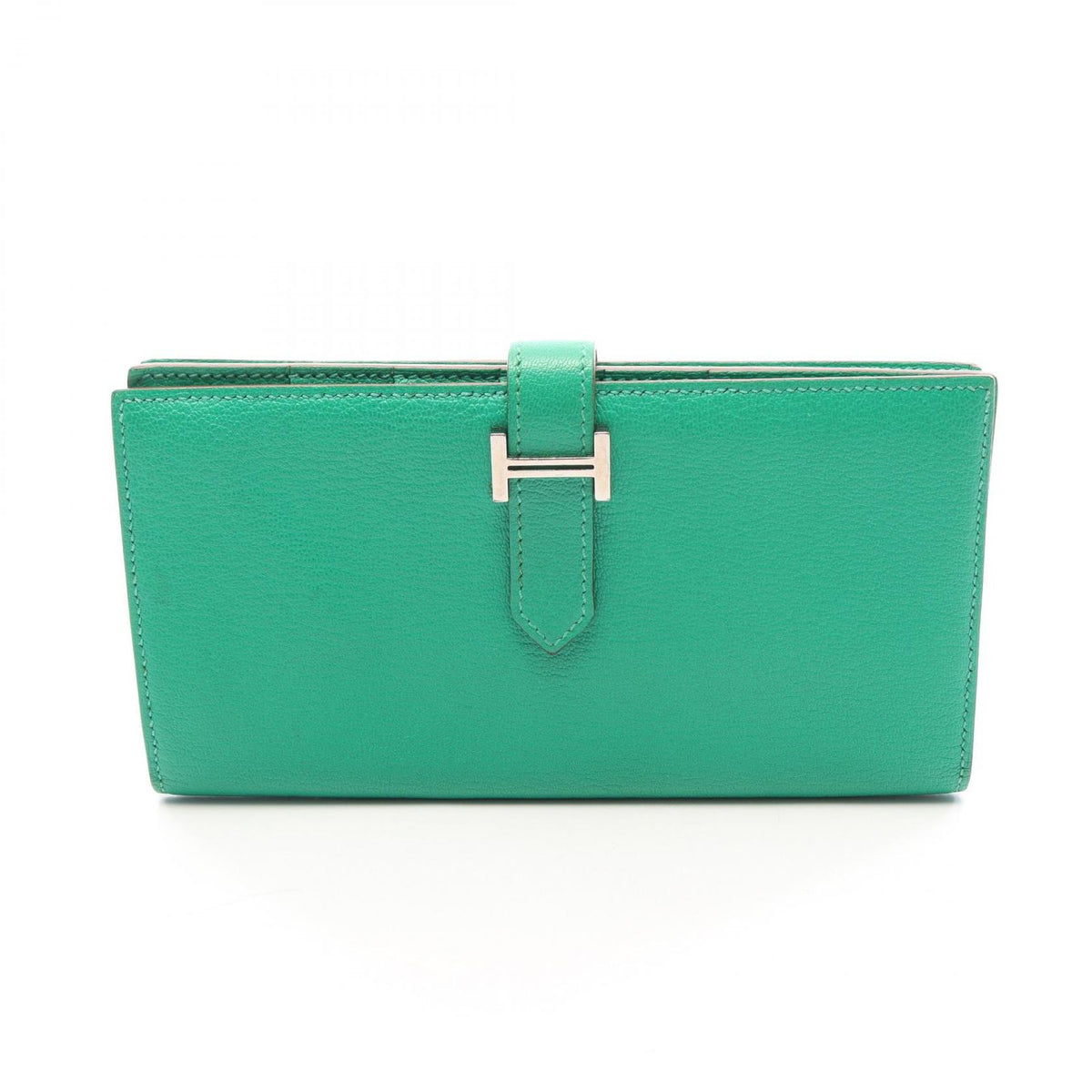 Hermes Bifold Wallet Bearn Soufflet Mint Leather