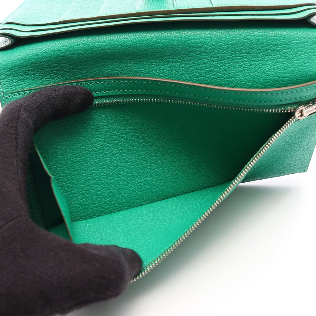 Hermes Bifold Wallet Bearn Soufflet Mint Leather — view 4