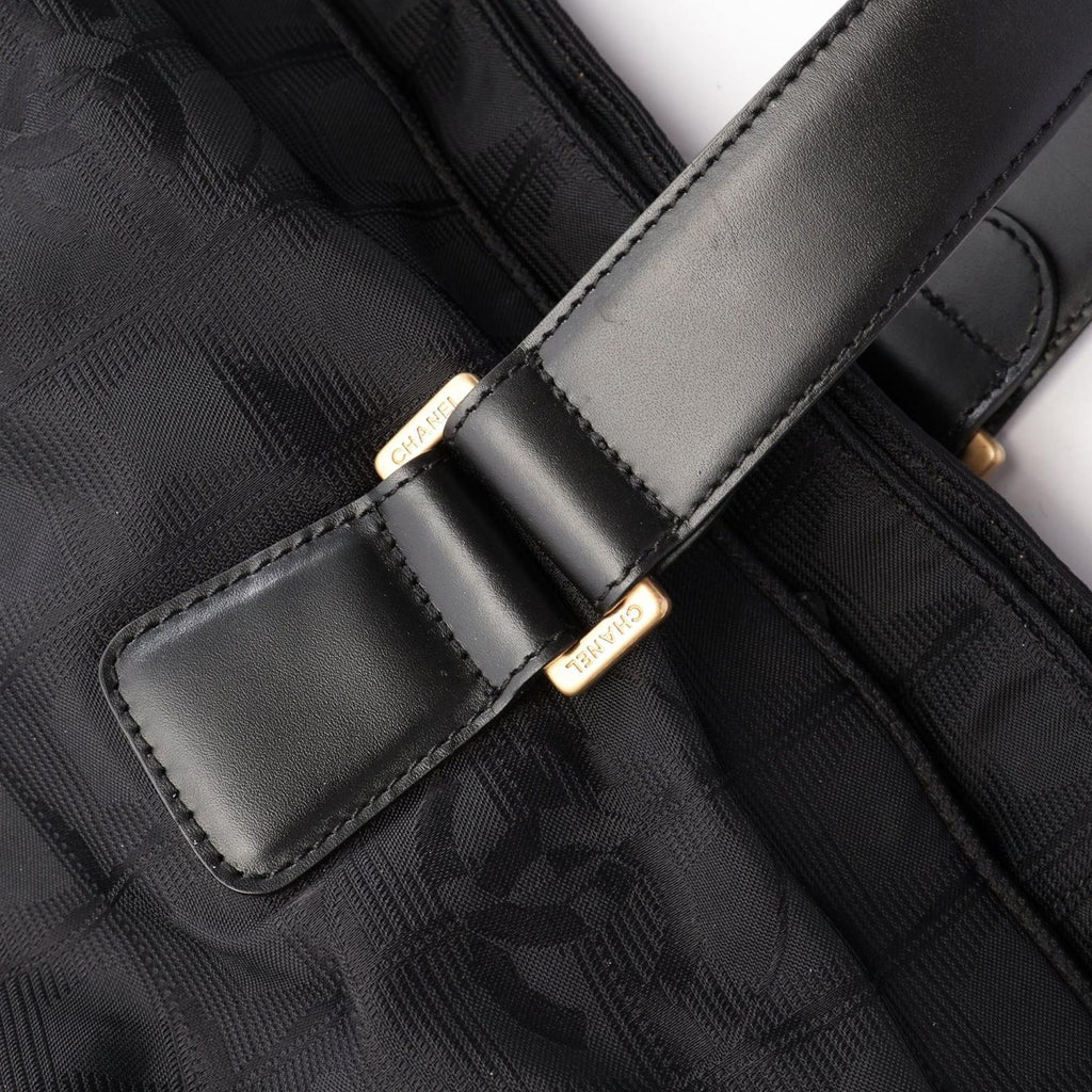 Chanel Boston Bag New Travel Line Black Leather — view 8