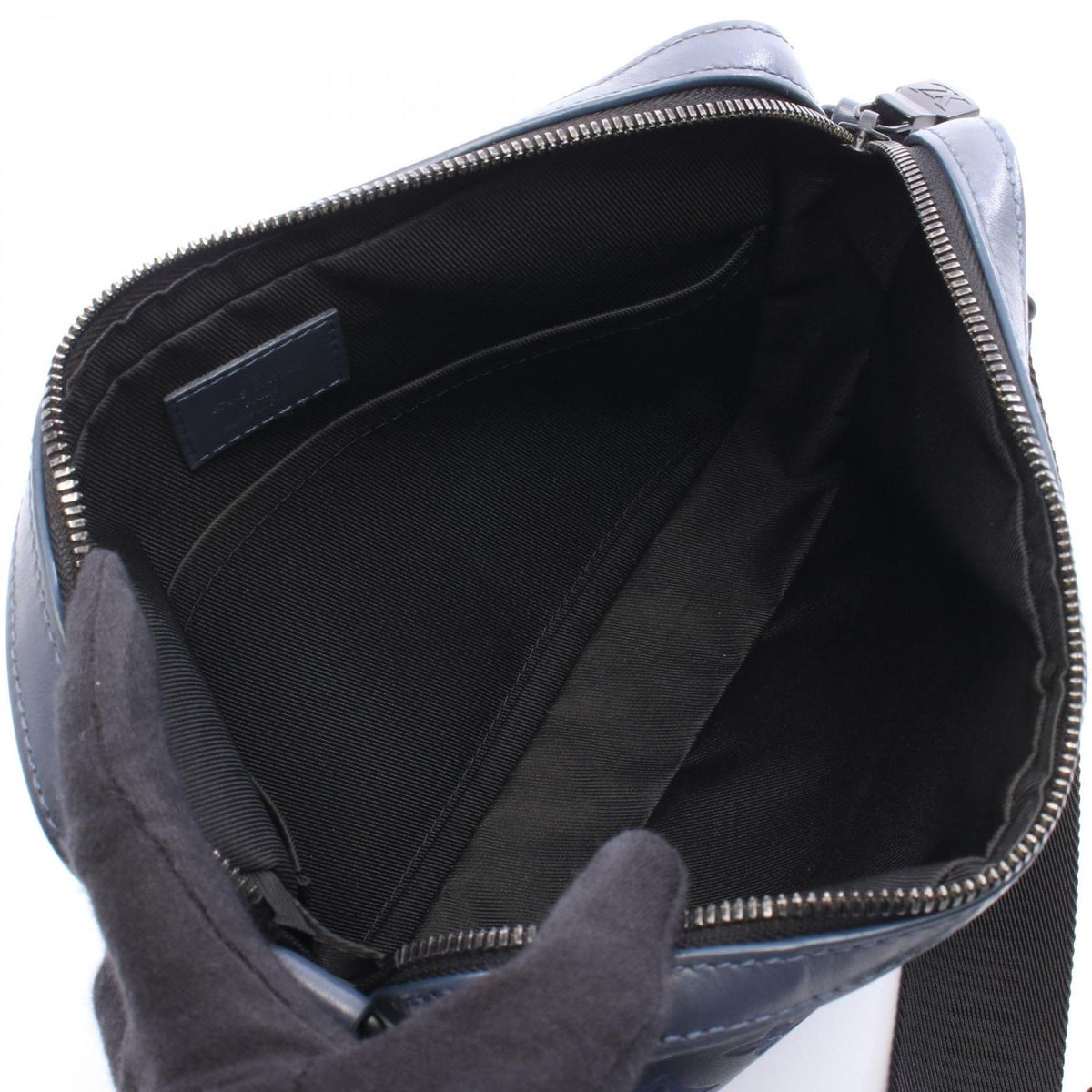 Louis Vuitton Shoulder Bag Duo Messenger Monogram Shadow Navy Leather — view 3