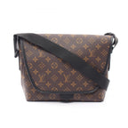 Louis Vuitton Shoulder Bag Magnetic Messenger Monogram Macassar Leather
