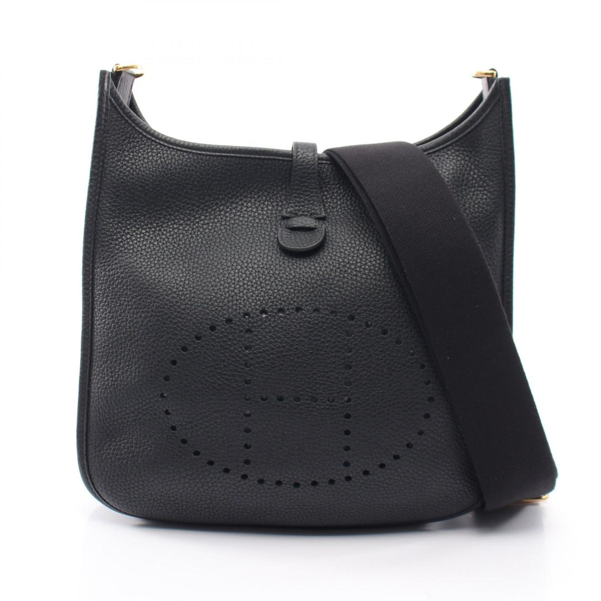 Hermes Shoulder Bag Evelyne 3 Trois PM Black Leather