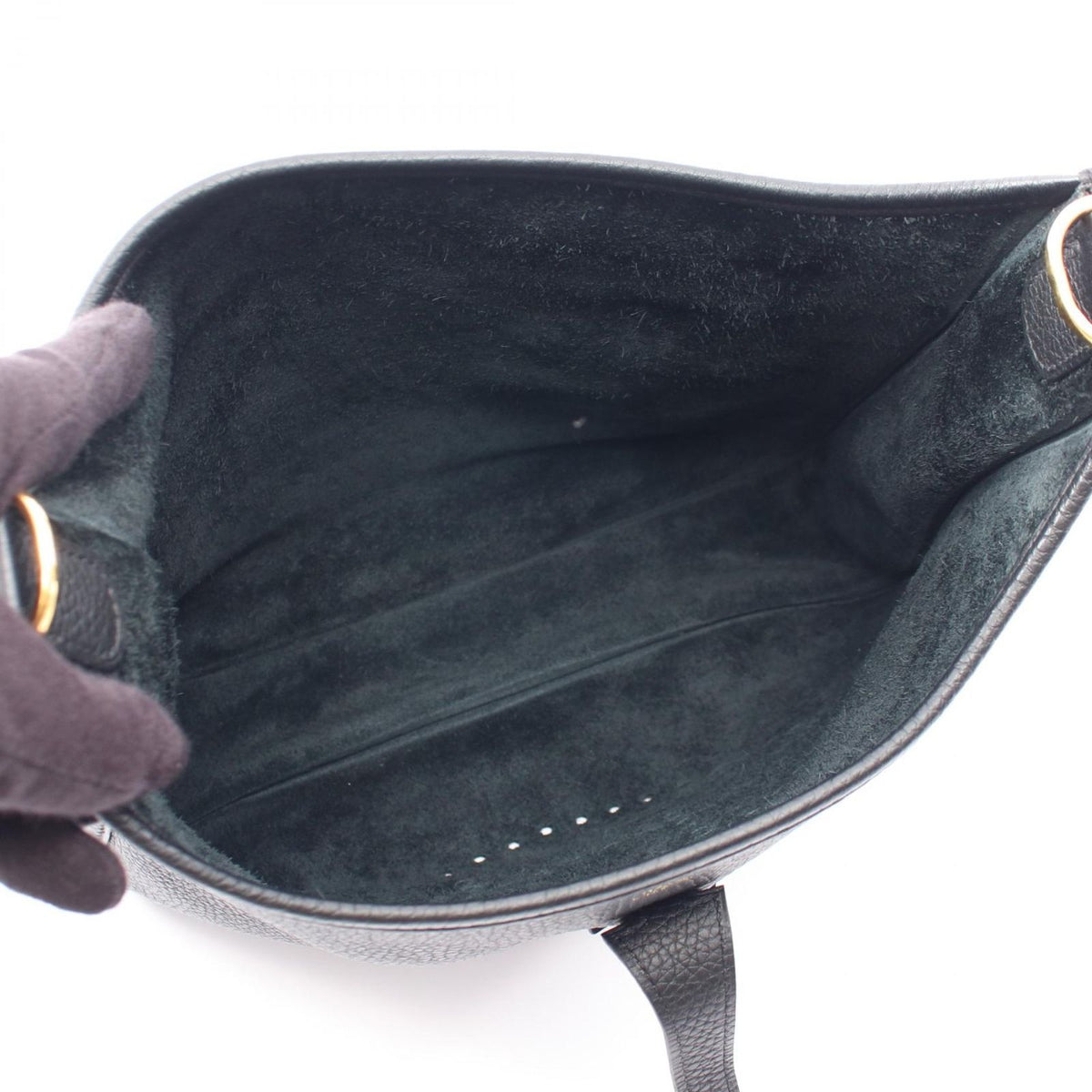 Hermes Shoulder Bag Evelyne 3 Trois PM Black Leather — view 3