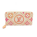 Louis Vuitton Round Wallet Zippy by the Pool Coral Leather