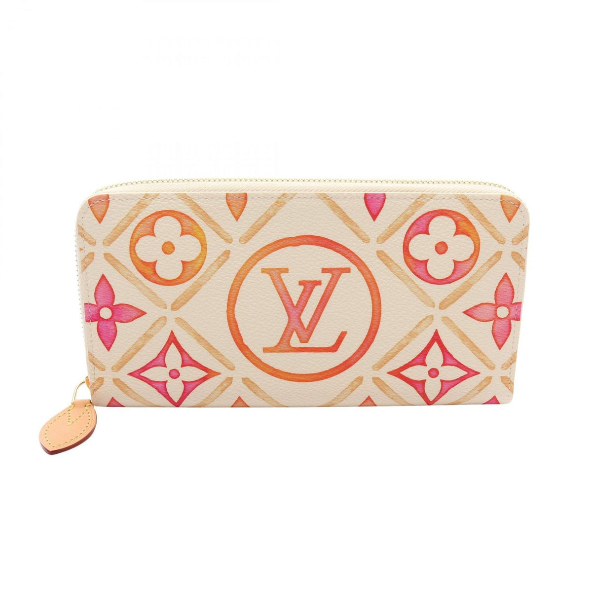 Louis Vuitton Round Wallet Zippy by the Pool Coral Leather