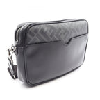 Fendi Shoulder Bag Black Gray Leather Square — view 2