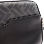 Fendi Shoulder Bag Black Gray Leather Square — view 8