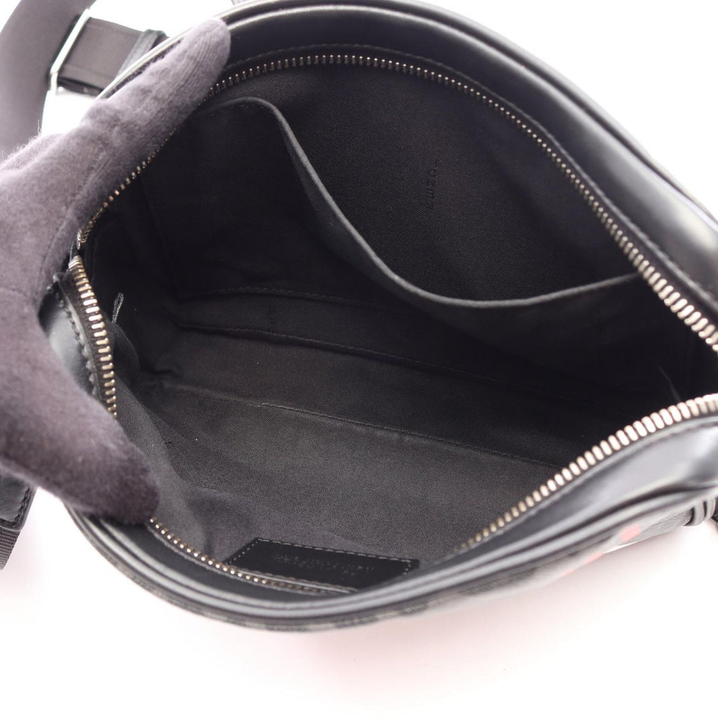 Fendi Shoulder Bag Black Gray Leather Square — view 3