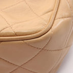 Chanel Handbag Quilted Beige Lambskin — view 7