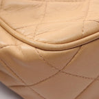 Chanel Handbag Quilted Beige Lambskin — view 6