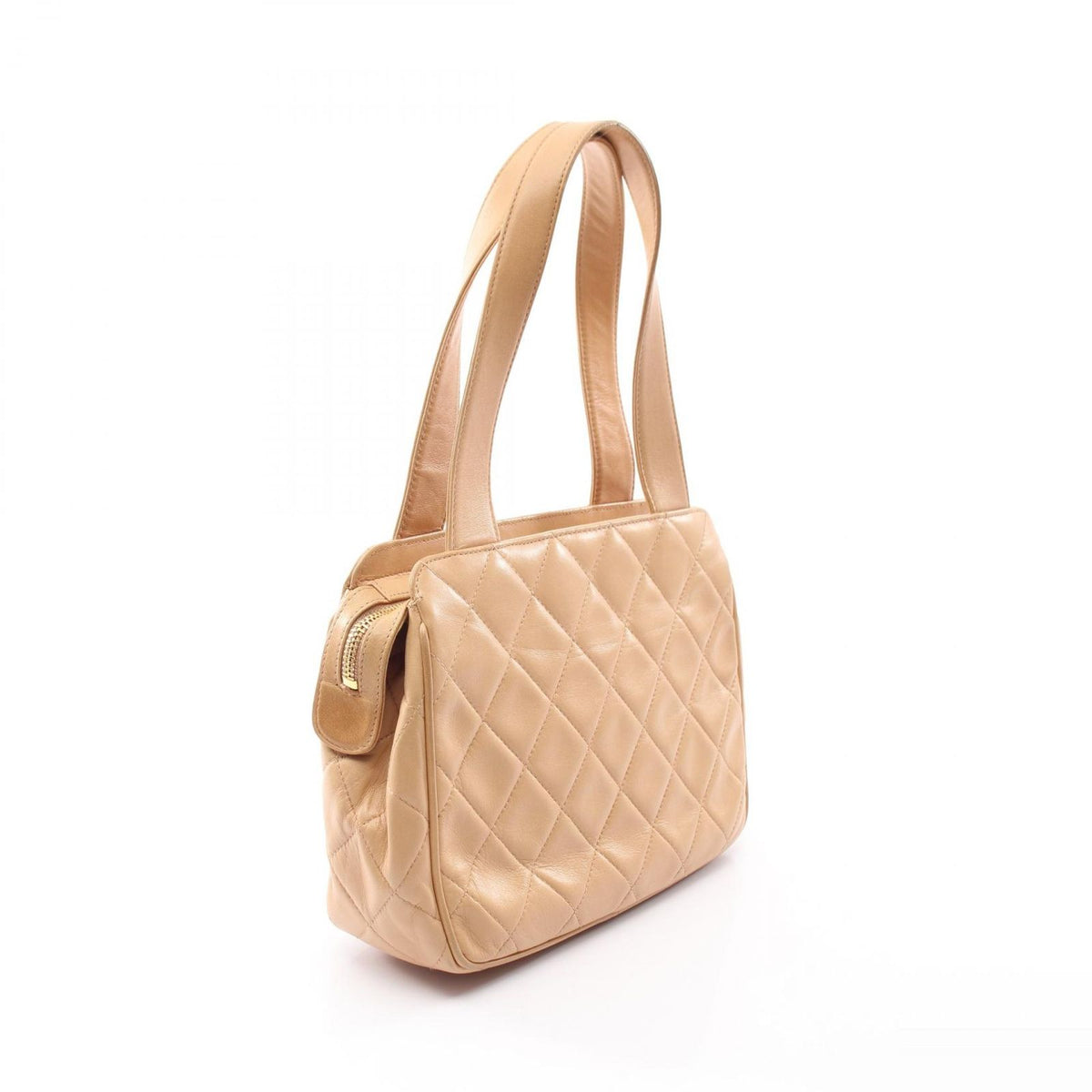 Chanel Handbag Quilted Beige Lambskin — view 2
