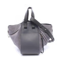 Loewe Handbag Hammock Small 2-Way Gray Suede Leather