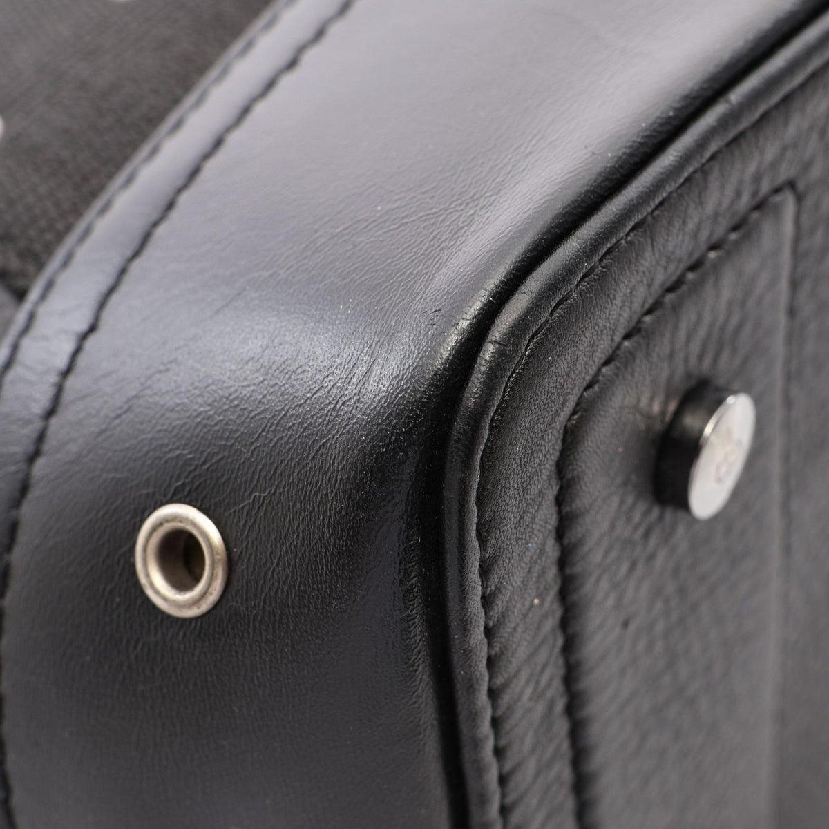 Dior Tote Street Chic Black Leather Canvas — view 7