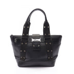 Dior Tote Street Chic Black Leather Canvas