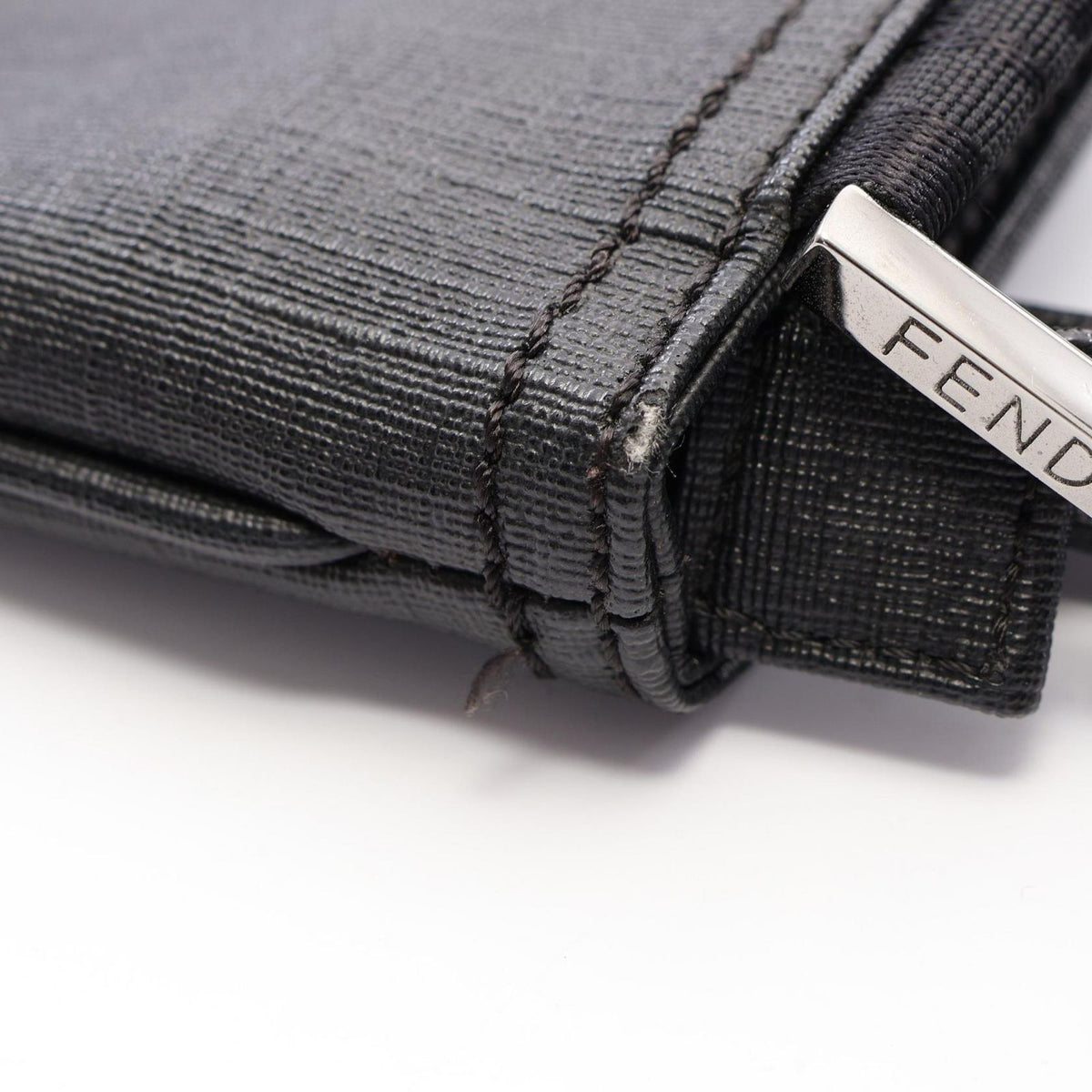 Fendi Shoulder Bag Zucca Black FF Logo — view 6