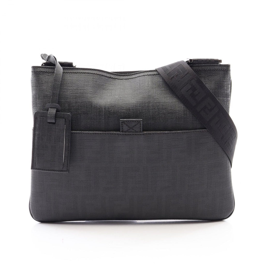 Fendi Shoulder Bag Zucca Black FF Logo