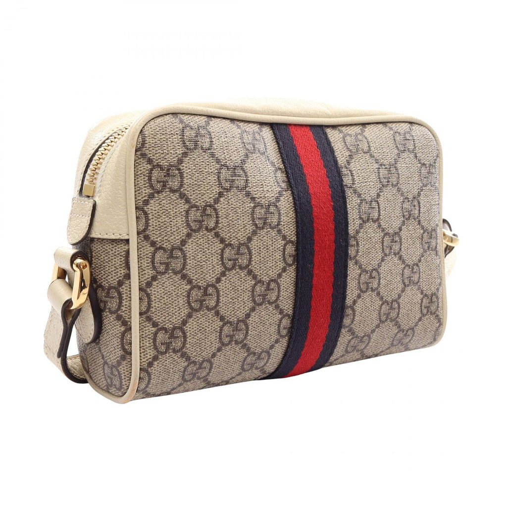 Gucci Shoulder Bag Ophidia GG Supreme Beige Off White Leather Mini — view 2