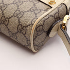 Gucci Shoulder Bag Ophidia GG Supreme Beige Off White Leather Mini — view 8