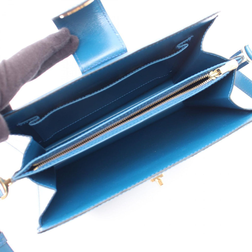 Louis Vuitton Shoulder Bag Capucines Epi Toledo Blue Leather — view 3