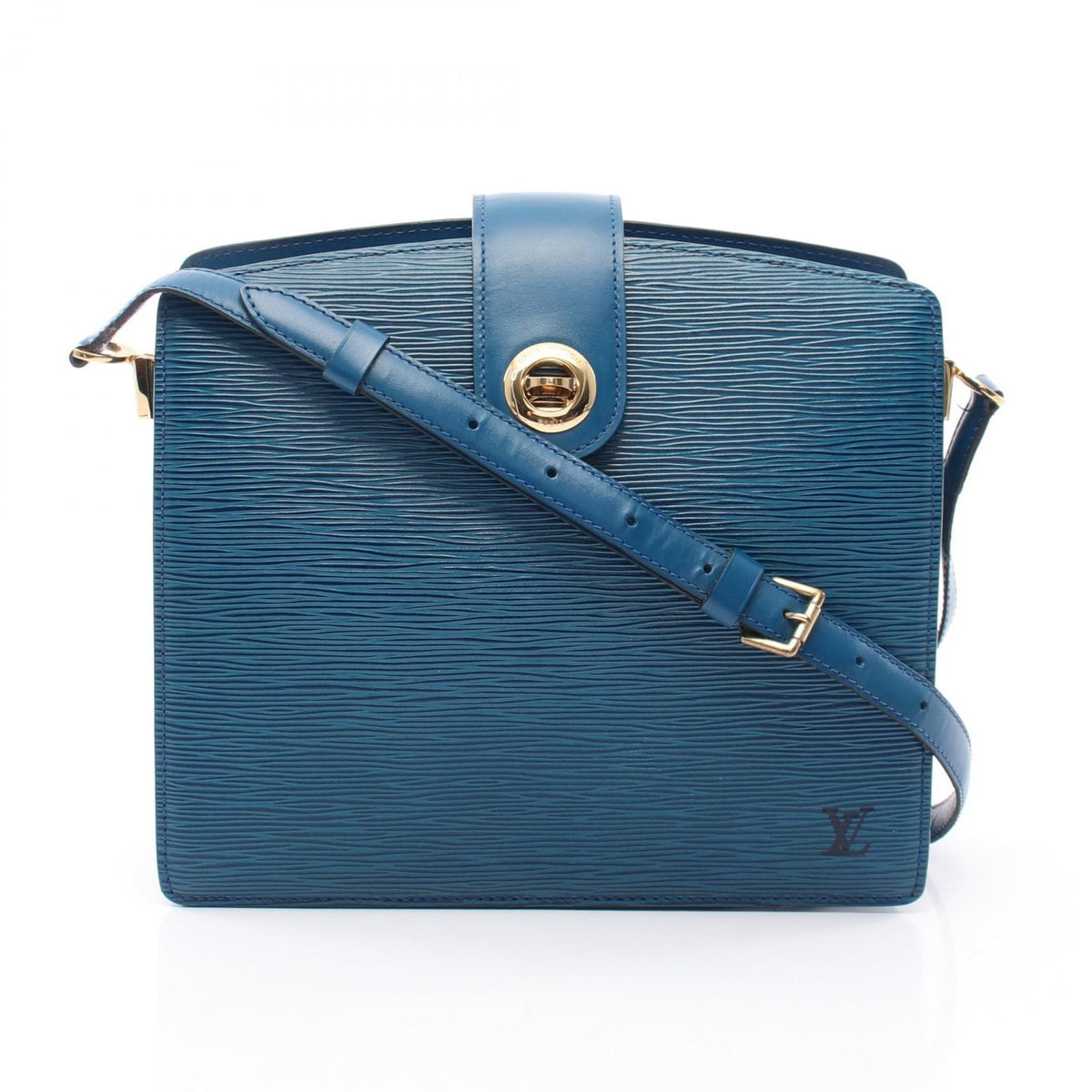 Louis Vuitton Shoulder Bag Capucines Epi Toledo Blue Leather